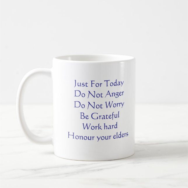 Reiki Principles Coffee Mug (Left)