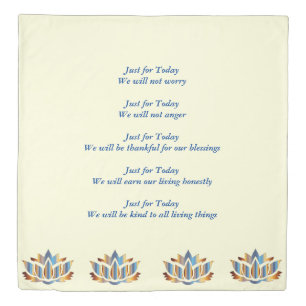 Reiki Principles Duvet Cover