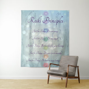 Reiki Principles Healing Hands  design Tapestry