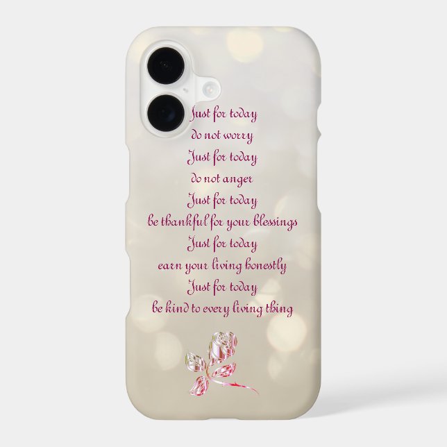 Reiki Principles Iphone Case (Back)