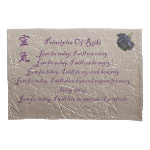Reiki Principles Just For Today Pillow Case