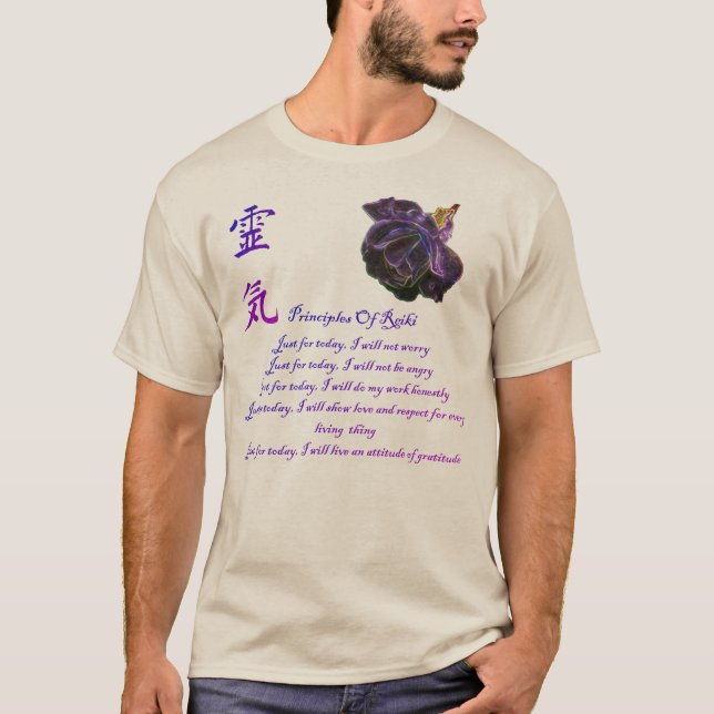 Reiki Principles Just For Today   T-Shirt (Front)