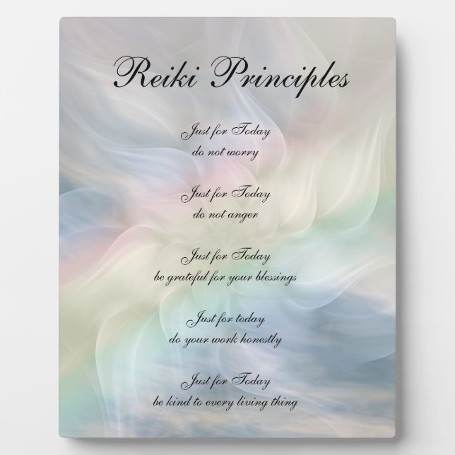 Reiki Principles Mandala Flower Plaque (Front)
