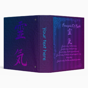 Reiki Principles Personalized 3 Ring Binder
