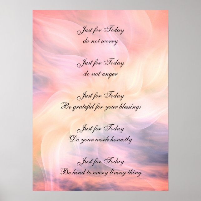 Reiki Principles Poster (Front)