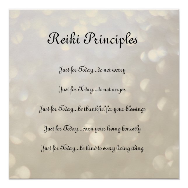 Reiki Principles Poster (Front)