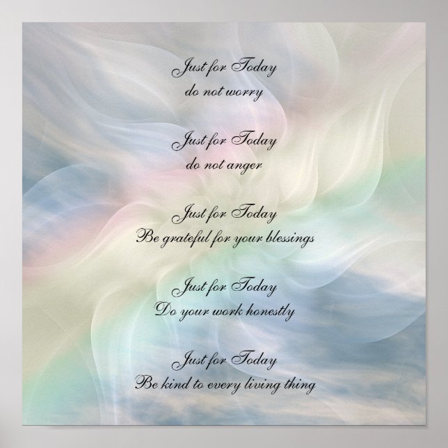 Reiki Principles Poster (Front)