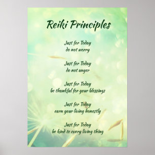 Reiki Principles Poster