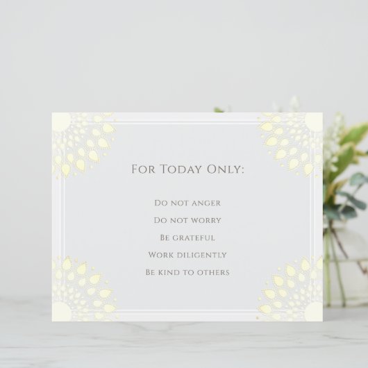 Reiki Principles, Precepts (Standing Front)