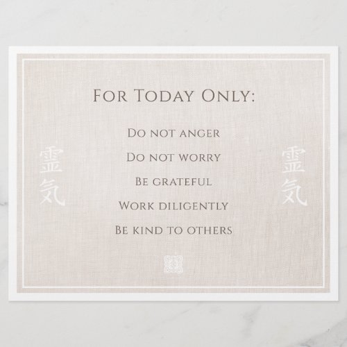 Reiki Principles Precepts