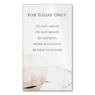 Reiki Principles, Precepts Business Card Magnet