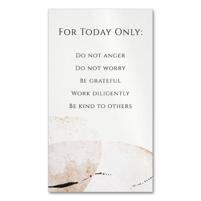 Reiki Principles, Precepts Business Card Magnet (Front Vertical)