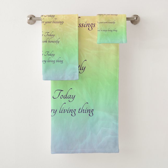 Reiki Principles Rainbow Mandala design Bath Towel Set (Insitu)