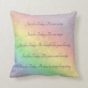 Reiki Principles Rainbow Mandala design Throw Pillow