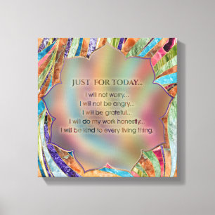 Reiki Principles - Reiki Precepts Canvas Print