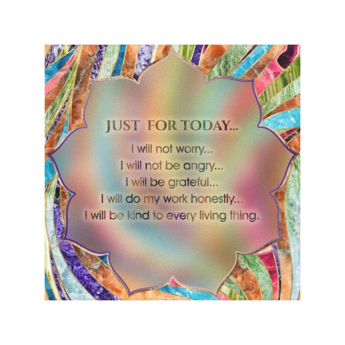 Reiki Principles - Reiki Precepts Canvas Print | Zazzle.com