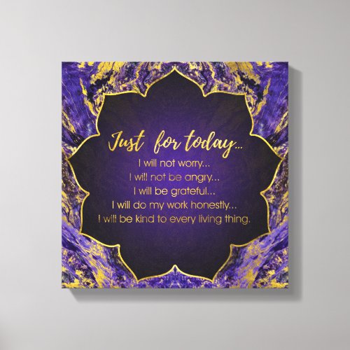 Reiki Principles _ Reiki Precepts Canvas Print