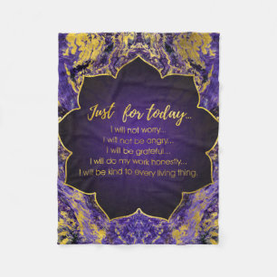 Reiki Principles - Reiki Precepts Fleece Blanket