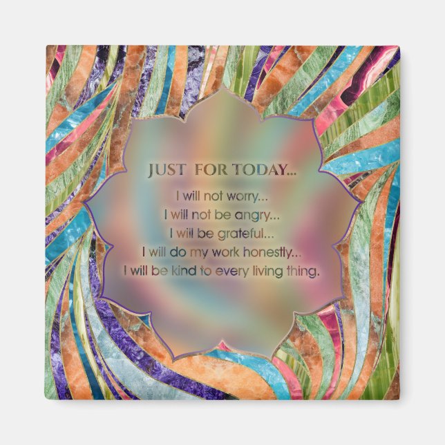 Reiki Principles - Reiki Precepts Magnet (Front)