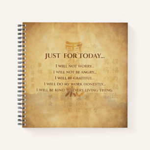 Reiki Principles - Reiki Precepts Notebook