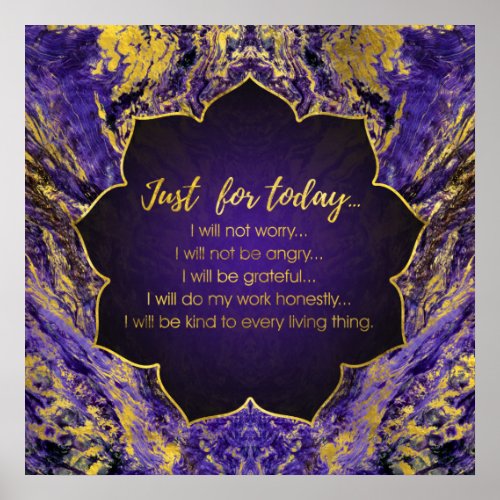 Reiki Principles _ Reiki Precepts Poster