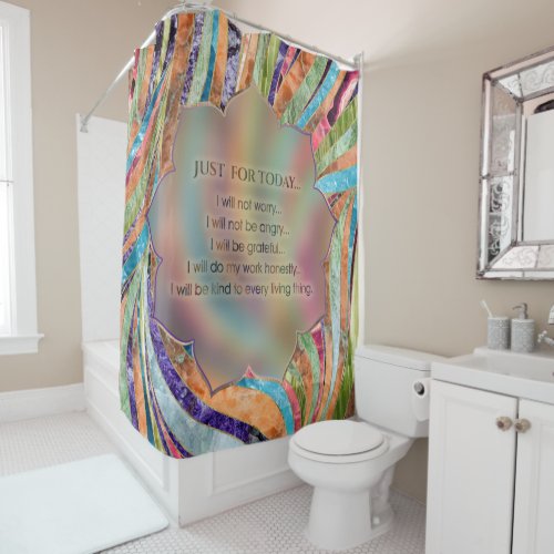 Reiki Principles _ Reiki Precepts Shower Curtain