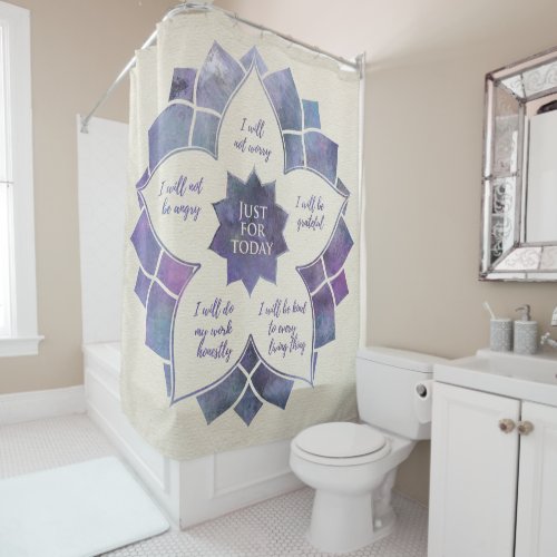 Reiki Principles _ Reiki Precepts Shower Curtain