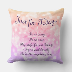 Reiki Principles Throw Pillow