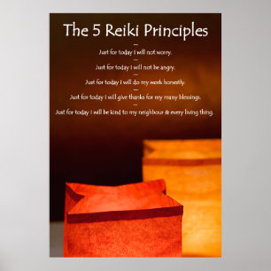 Reiki Principles with Luminarias Poster