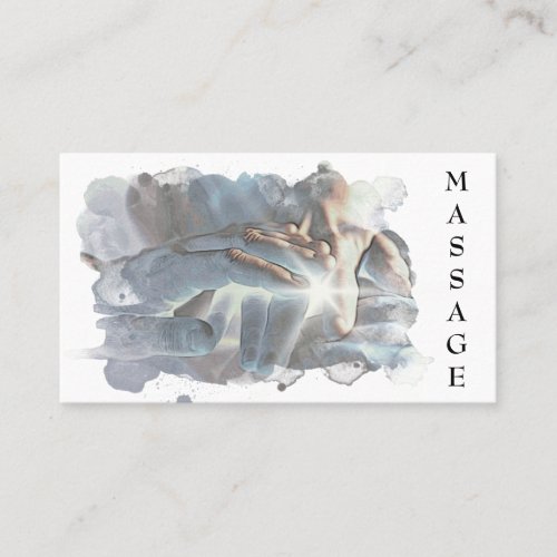  Reiki QR Massage Therapist Massage Therapy  Business Card