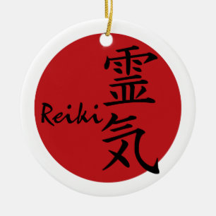 Reiki - red ceramic ornament