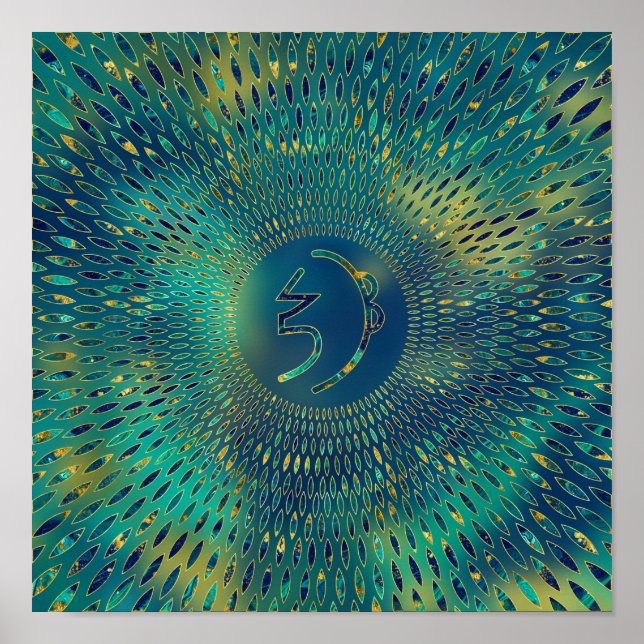 Reiki Sei He ki- gemstone and gold Poster (Front)