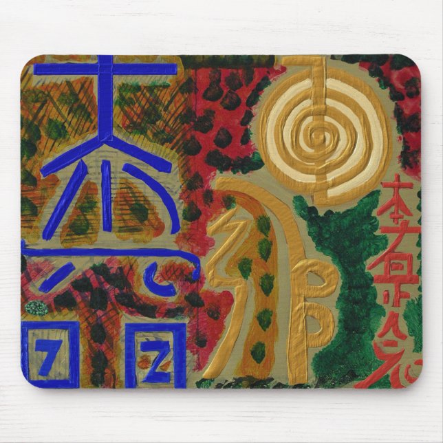 Reiki signs for Luck n Healing Mouse Pad (Front)