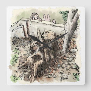 Reiki Square Wall Clock