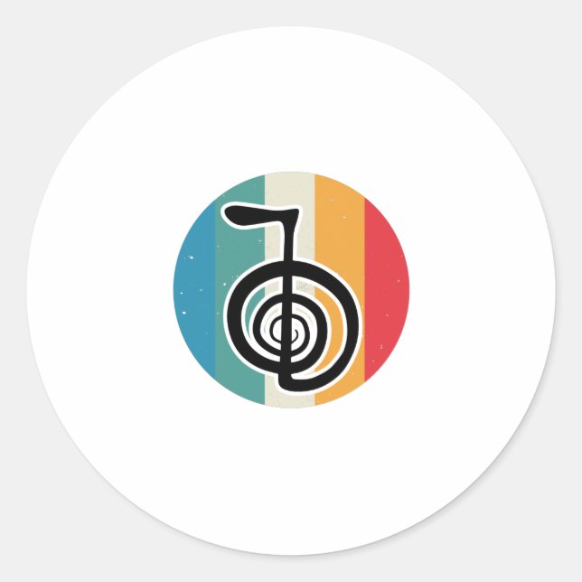 Reiki Symbol | Esotericism Yoga Reiki Master Gift Classic Round Sticker (Front)