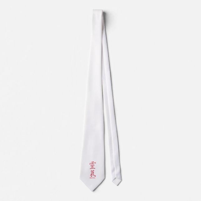 Reiki Symbol in Red Ink Neck Tie (Front)