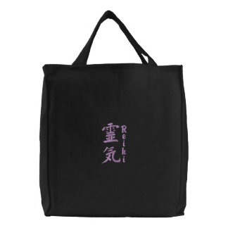Reiki Symbol Larger Embroidered Tote Bag