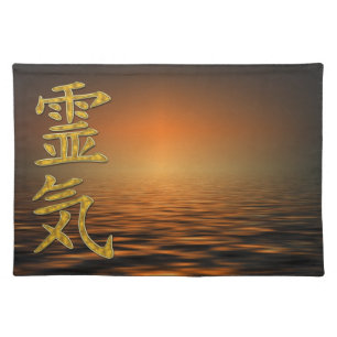 REIKI Symbol + ocean sunrise Placemat