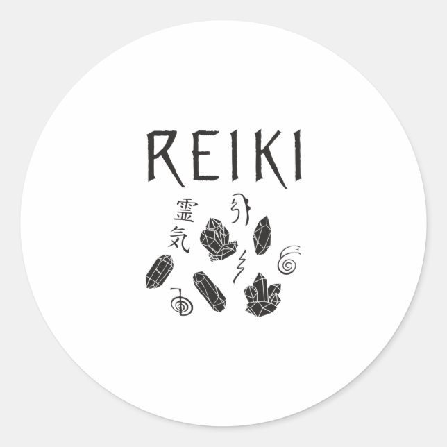 Reiki Symbols | Esoteric Awareness Gift Ideas Classic Round Sticker (Front)