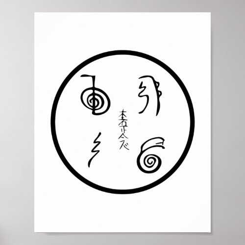 Reiki Symbols  Esotericism Reiki Master Gifts Poster