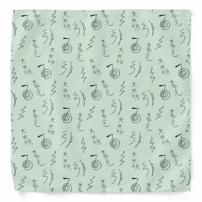 Reiki Symbols Pattern - Reiki Healing Bandana (Front)