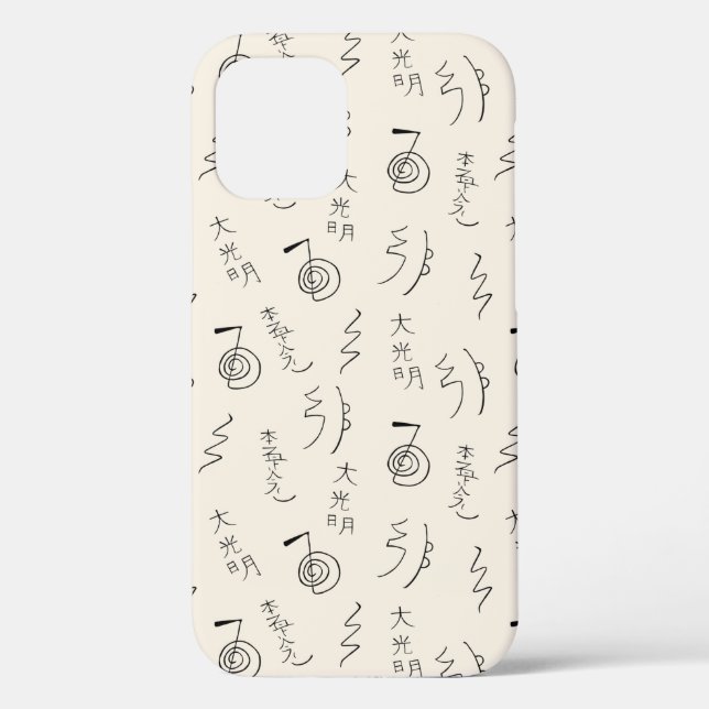 Reiki Symbols Pattern - Reiki Healing Case-Mate iP iPhone Case (Back)