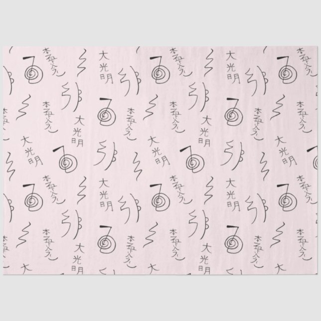 Reiki Symbols Pattern - Reiki Healing Tissue Paper (Front)
