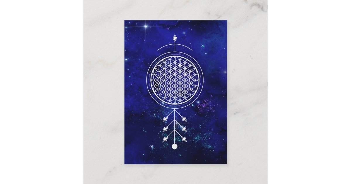*~* Reiki Universe Flower of Life Yoga Astrology Business Card | Zazzle