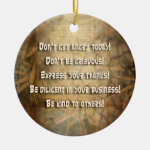REIKI Usui Principles Ceramic Ornament