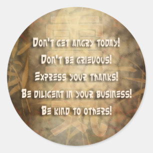 REIKI Usui Principles Classic Round Sticker