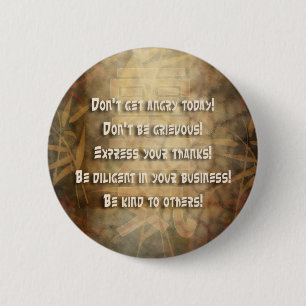 REIKI Usui Principles Pinback Button
