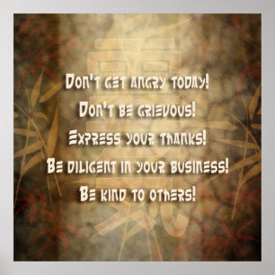 REIKI Usui Principles Poster