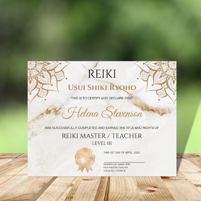 Reiki Yoga Certificate of Completion (Creator Uploaded)
