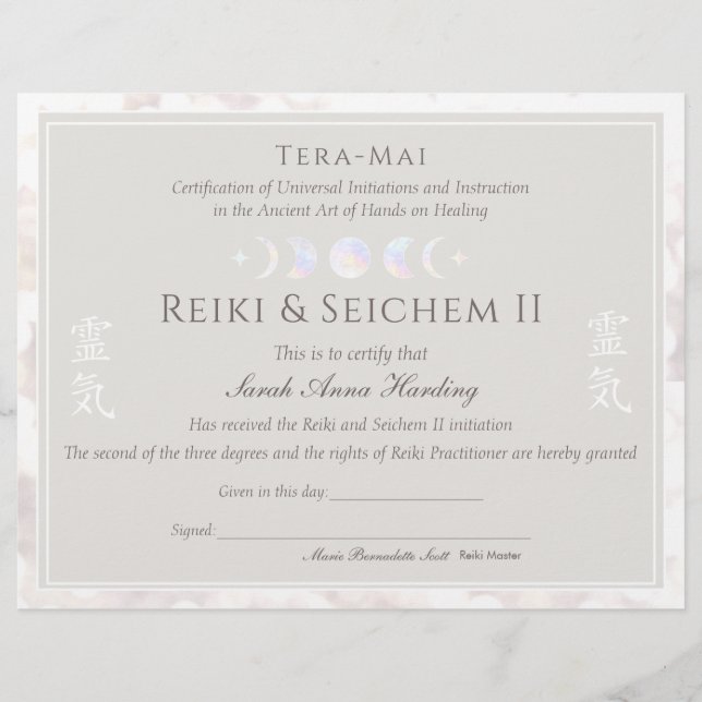 Reiki Yoga Certificate of Completion